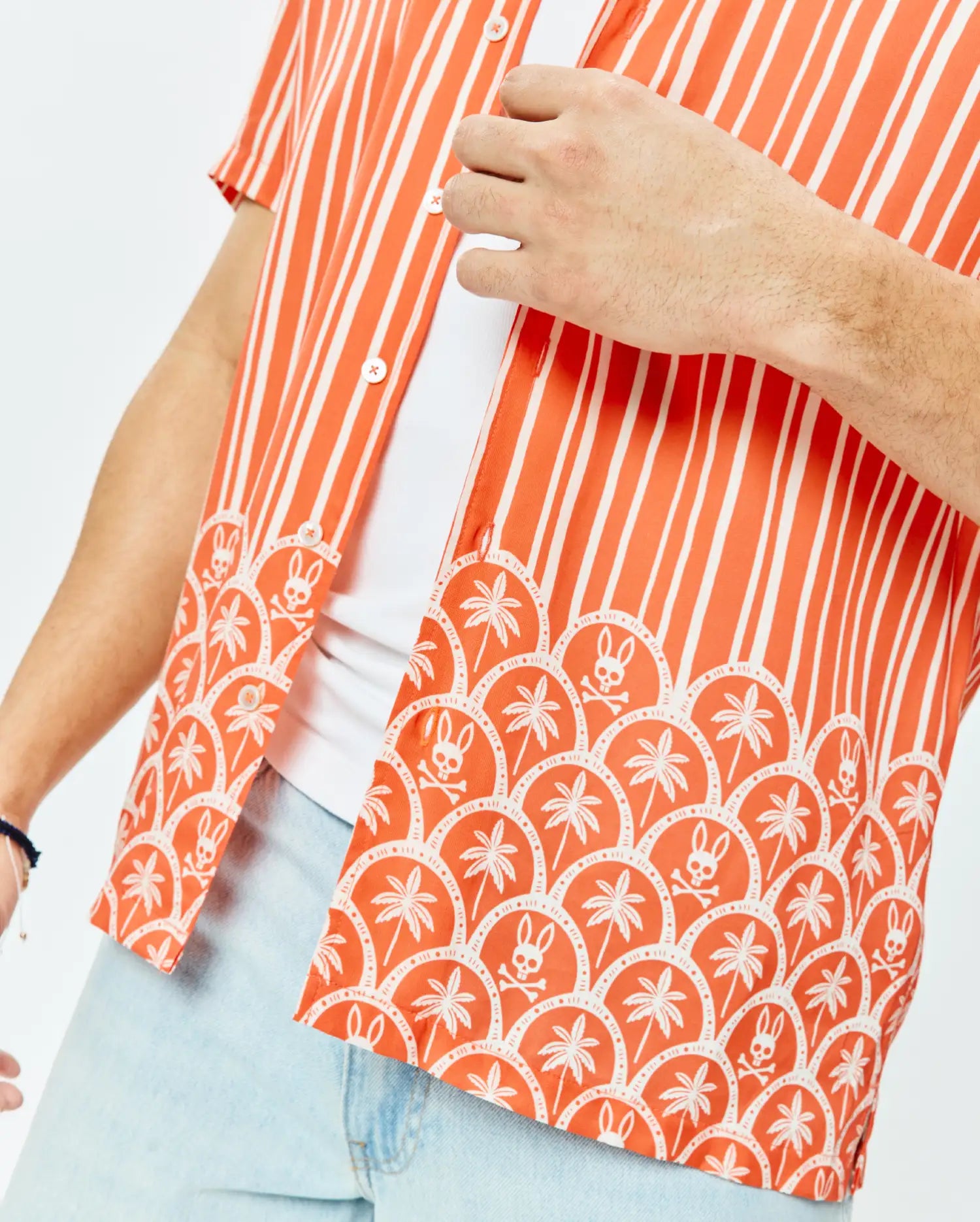 Men's Brad Tencel Shirt in Orange | Psycho Bunny