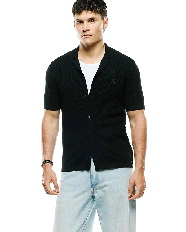 MENS YANN KNIT CAMP SHIRT view 1