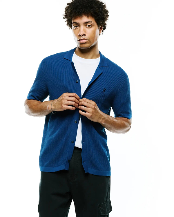 MENS YANN KNIT CAMP SHIRT view 1