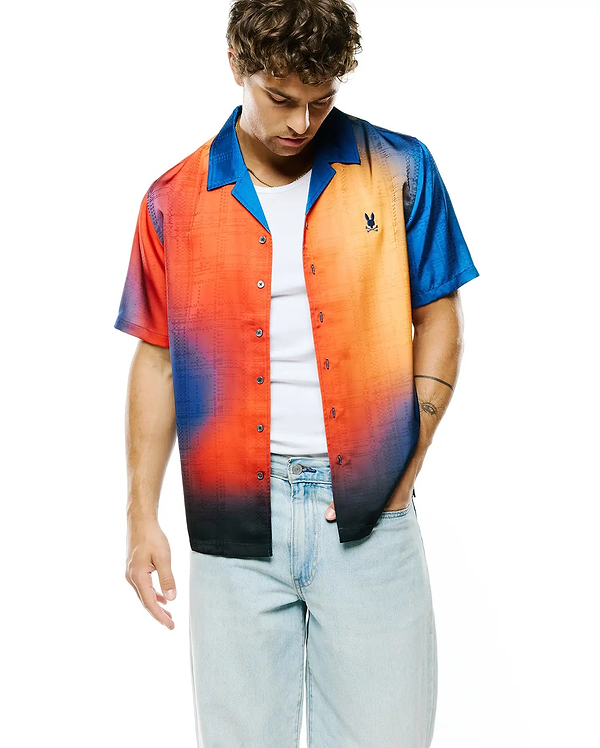 MENS ZANDER JACQUARD CAMP SHIRT view 2