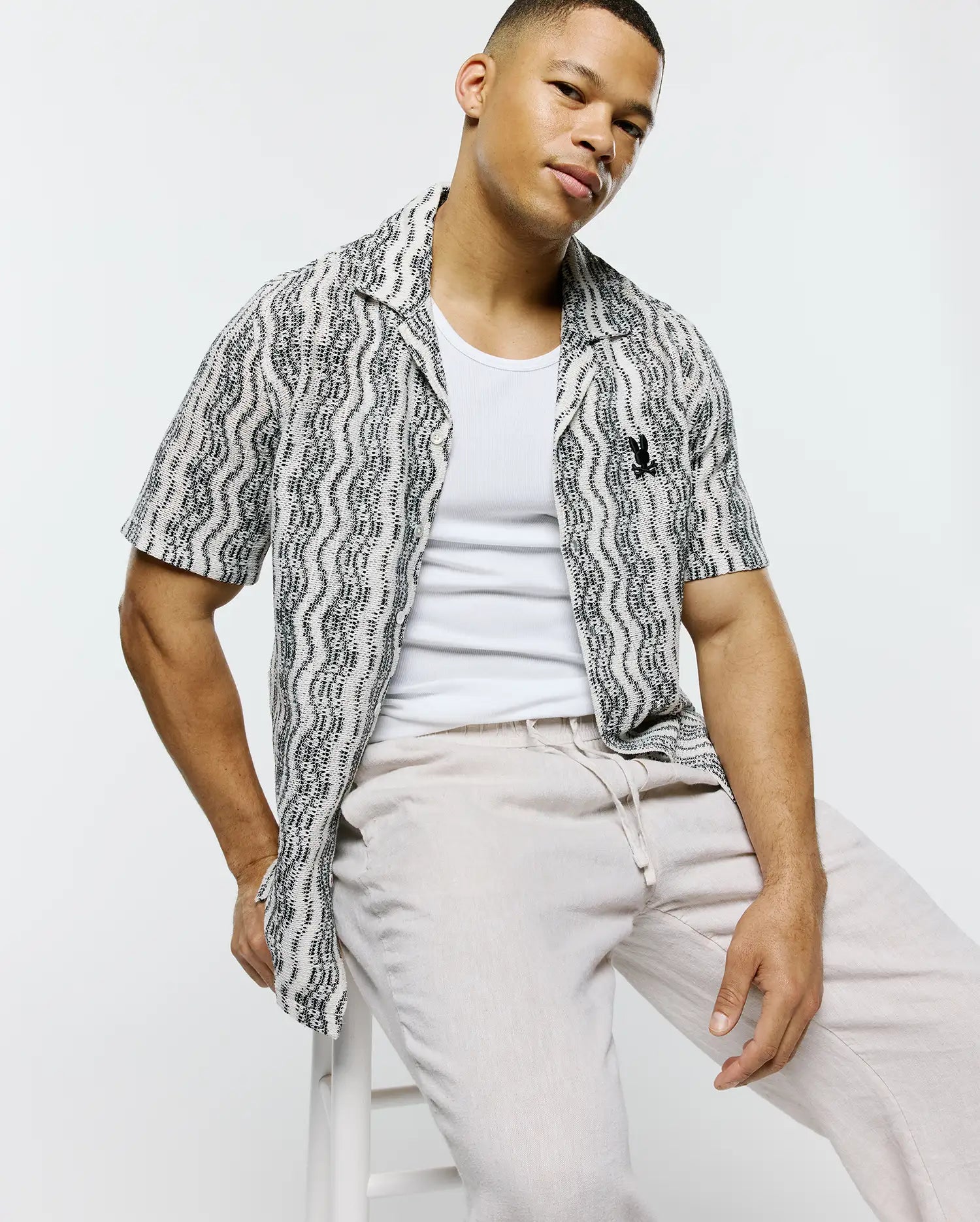 MENS DAVE CROCHET SHIRT vista 3