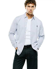 MEN'S JIM PIMA STRIPE KNIT SHIRT view 1