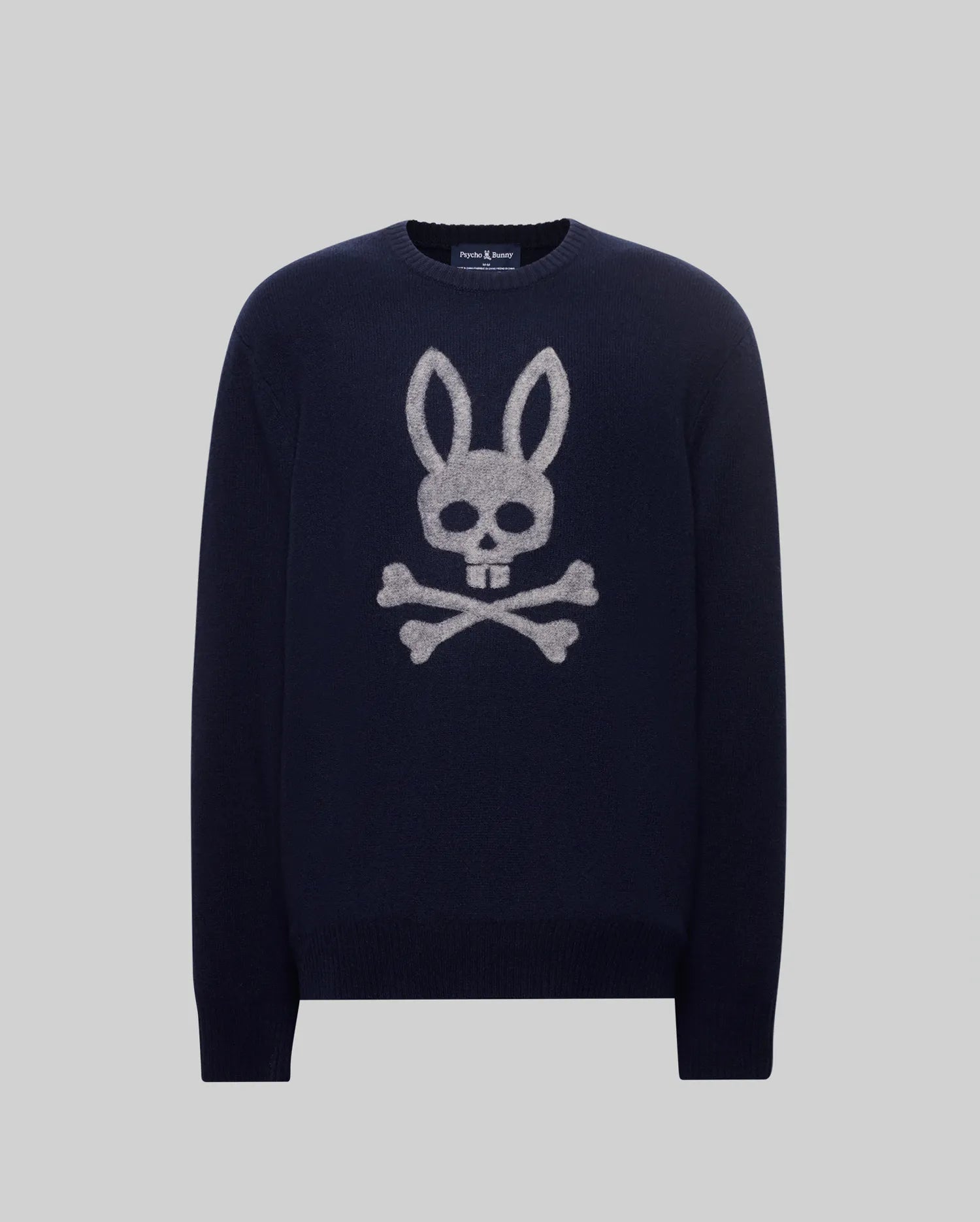 Men's Saxon Cozy Yarn Crew in Blue | Psycho Bunny