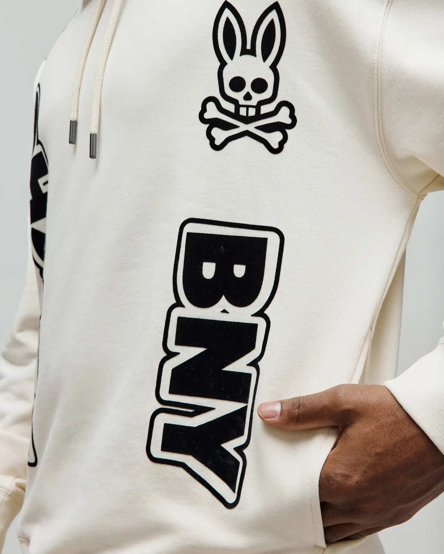 Men's Toby Oversized Hoodie in Off-White | Psycho Bunny