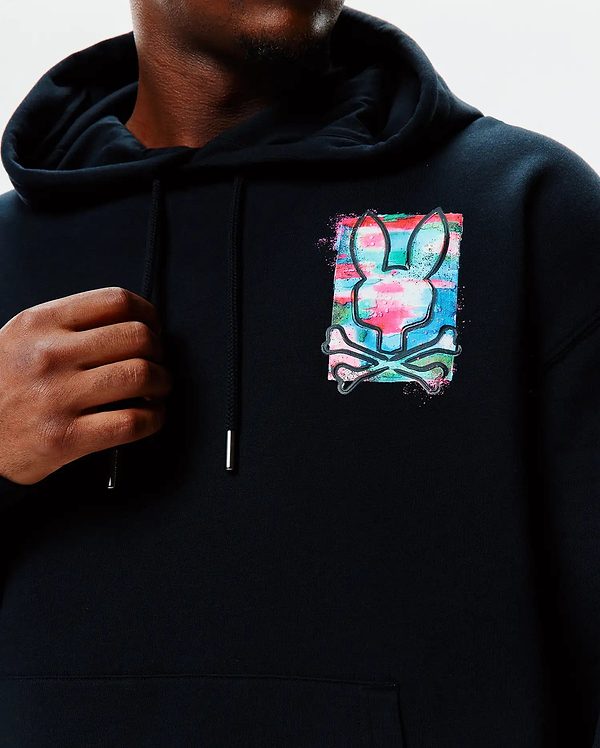 MENS ISAAC PRINT HOODIE view 2