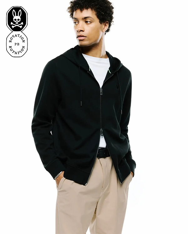 MENS MARC TEXTURED FULL ZIP HOODIE view 1
