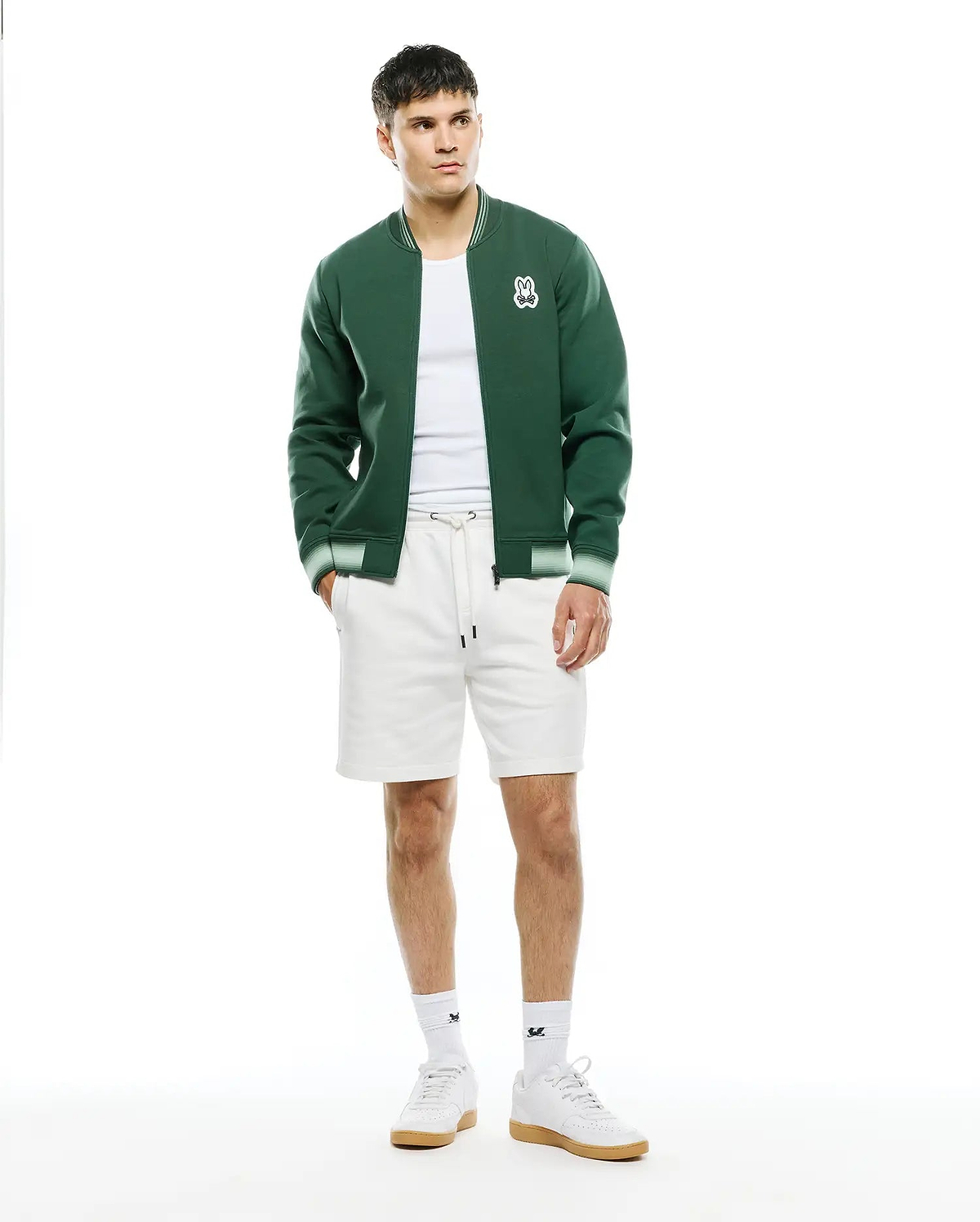 Men's Jaydon Track Jacket in Forest Green | Psycho Bunny