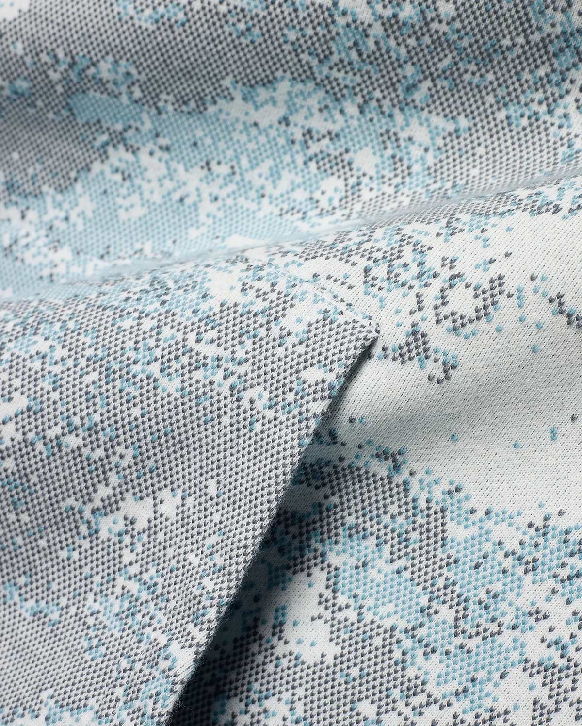 Men's Alfie All-Over Print Hoodie, a premium soft knit fabric featuring an intricate, abstract pixelated pattern in white, light blue, and dark grey, reflecting bold, refined streetwear. (6)