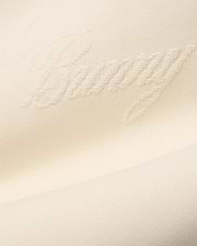 Mens Cedrick All Over Jacquard Crew in creamy off-white, featuring a subtle raised jacquard knit pattern of the word Bunny throughout the fabric.