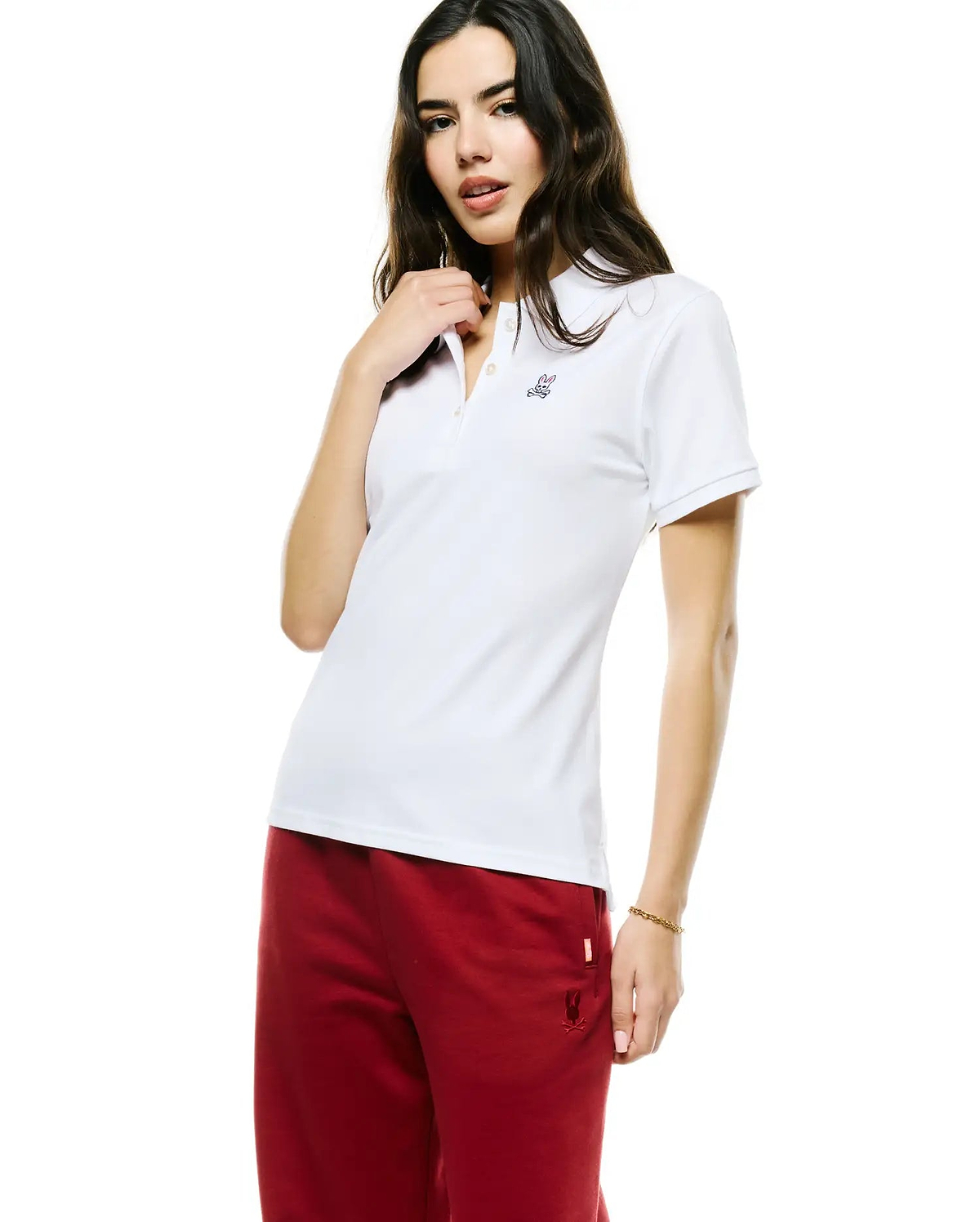 WOMENS PIQUE POLO view 1
