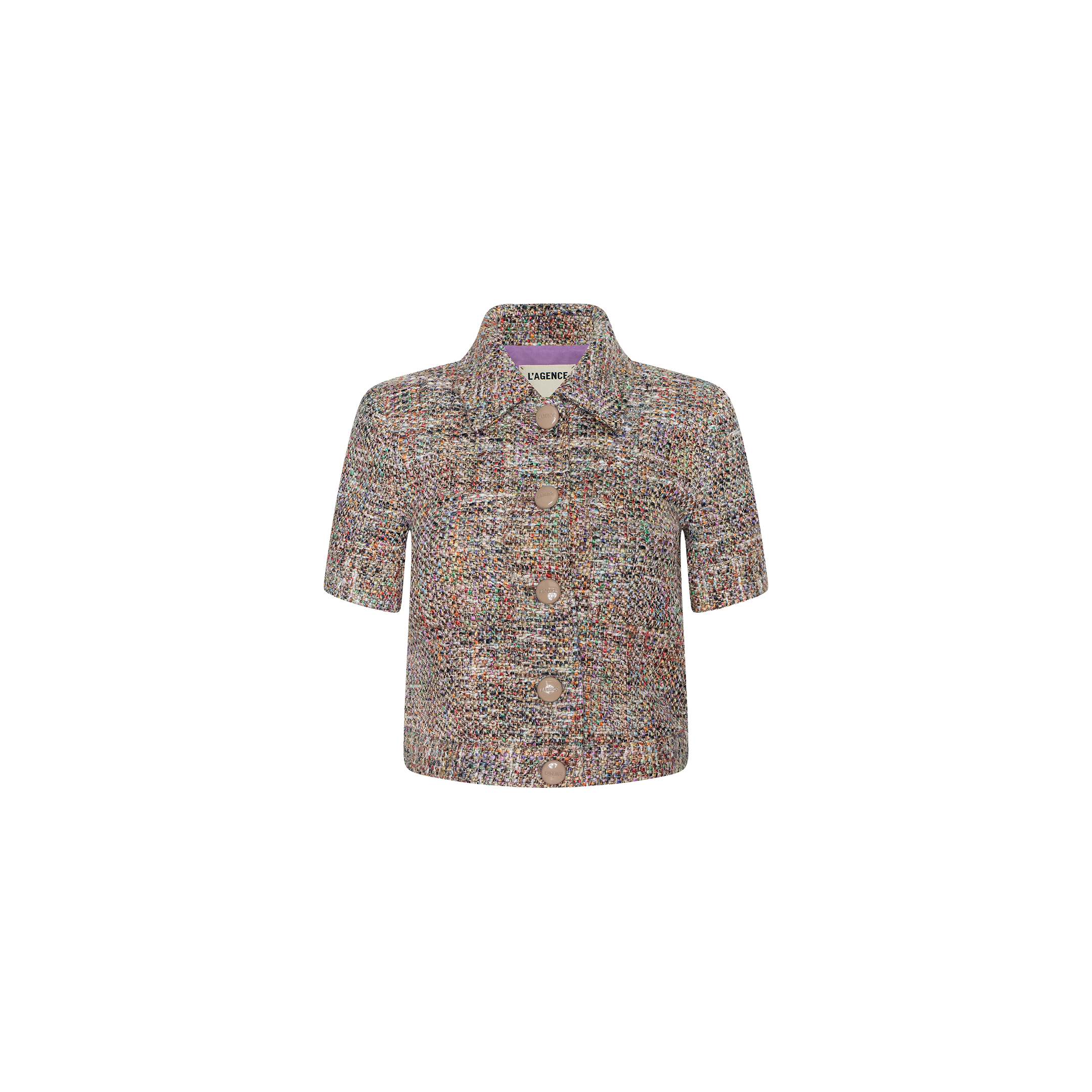 Chita Tweed Jacket in Rainbow Tweed | L'AGENCE
