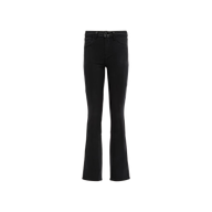 Selma Coated Bootcut Jean displayed on a white background, showing the front view with a fitted waist, pockets, and a slight bootcut hem at the bottom of each leg.