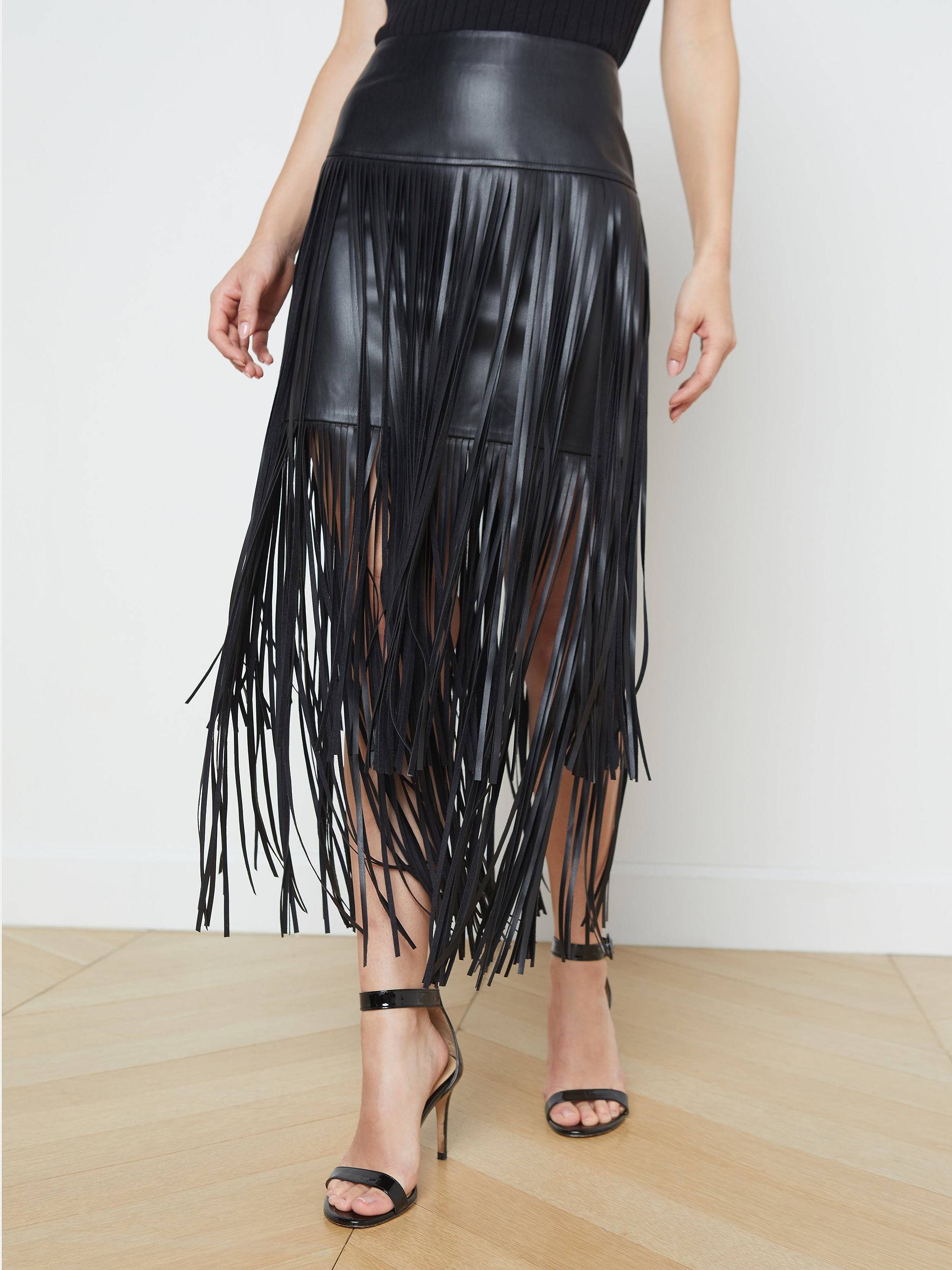 Karolina Fringe Skirt skirt L'AGENCE   
