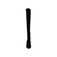 The Clarin Over-the-Knee Boot, shown from the front and centered on a plain white background, is a single black boot crafted from stretch suede and designed with a flared heel for added style.