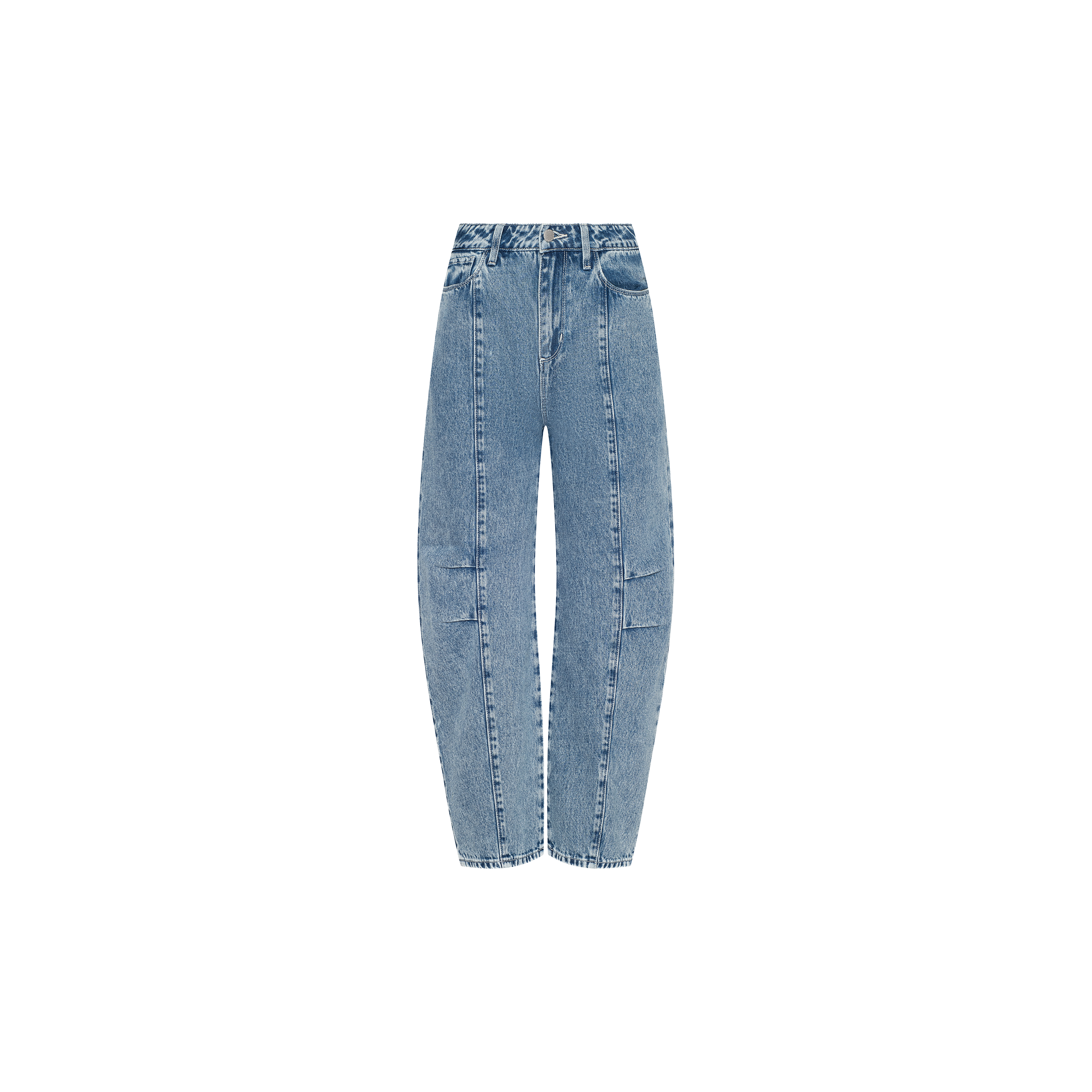 Reba Rodeo Jean crafted from all-cotton denim features a high rise, straight legs, and visible seam details, displayed on a plain white background.