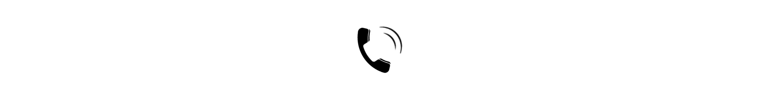 Black phone receiver icon with two curved lines above it, representing a phone call or incoming call, on a white background.