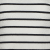 Close-up of a fabric with a pattern of evenly spaced, horizontal black stripes on a white background.