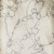 A close-up of fabric with a light cream background featuring a delicate, floral line art pattern in dark gray, showing abstract flowers and curving stems.