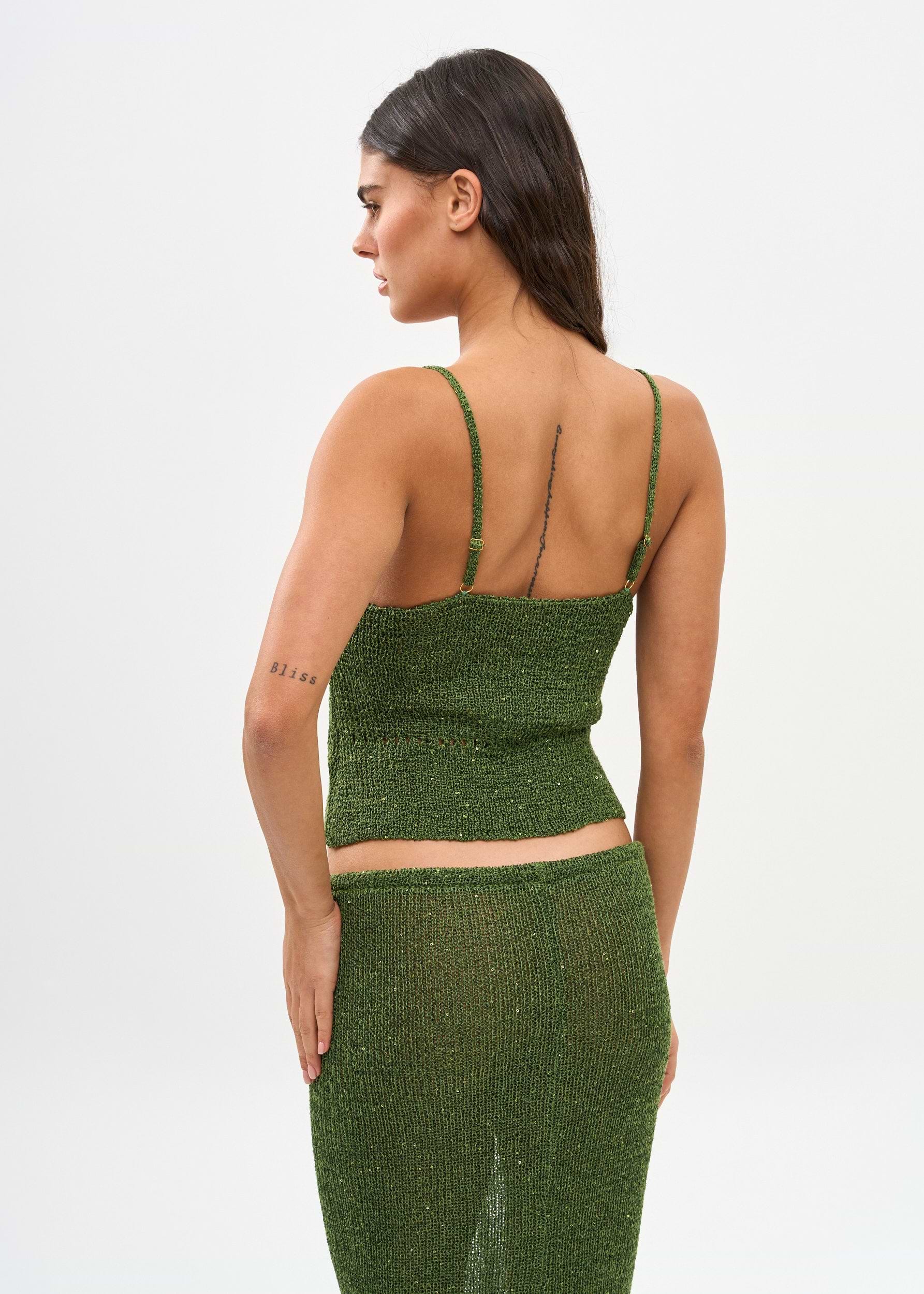 ASTRA GLITTER JUNGLE GREEN - SHIRT