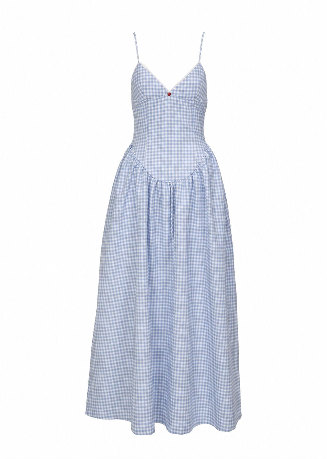 PALOMA LIGHT BLUE GINGHAM - DRESS