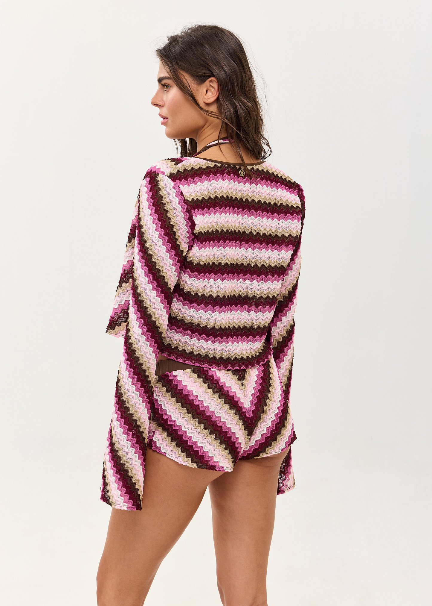 MADDY CHEVRON KNIT - CARDIGAN