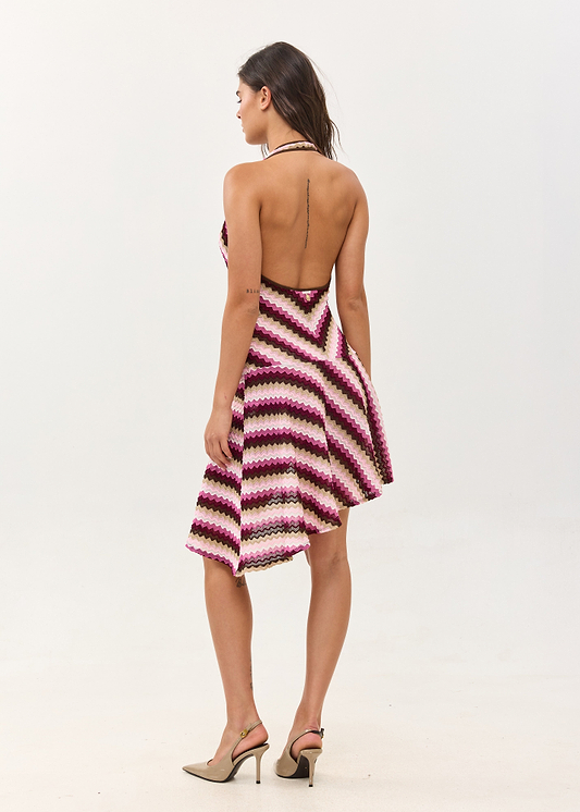 MADDY CHEVRON KNIT - MIDI DRESS