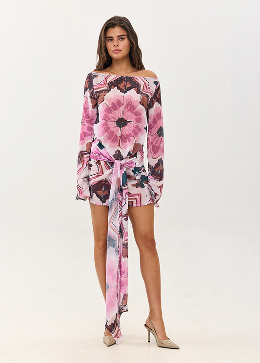 JUNIPER ANISE TILE - MINI DRESS