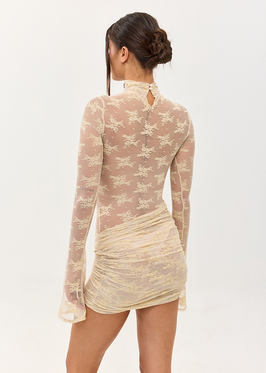 FRANNY BUTTER LACE - MINI DRESS