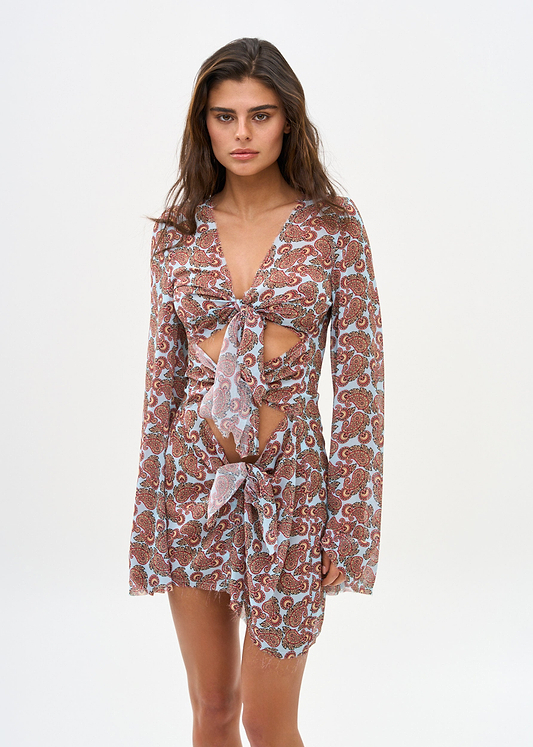 שמלות קיץ קלילות MACI POPSICLE PAISLEY - MINI DRESS