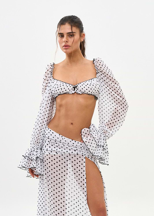 JOSIE WHITE POLKA - SHIRT