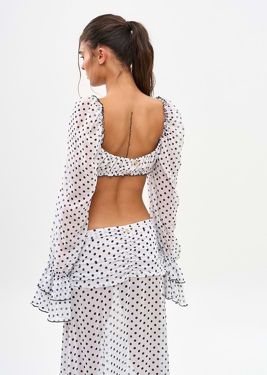 JOSIE WHITE POLKA - SHIRT