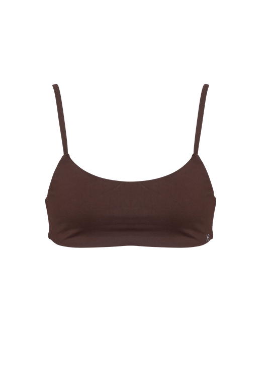 חזיות ספורט לנשים ISADORA DARK BROWN - TOP