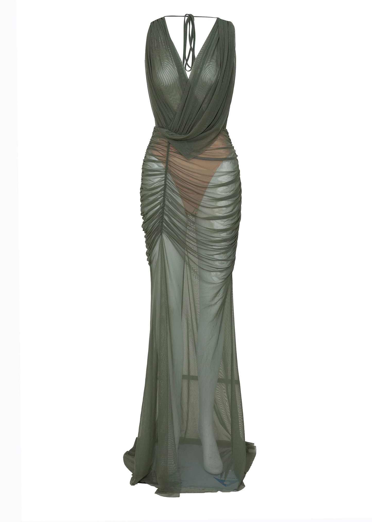 CHIARA OLIVE PERIDOT - MAXI DRESS