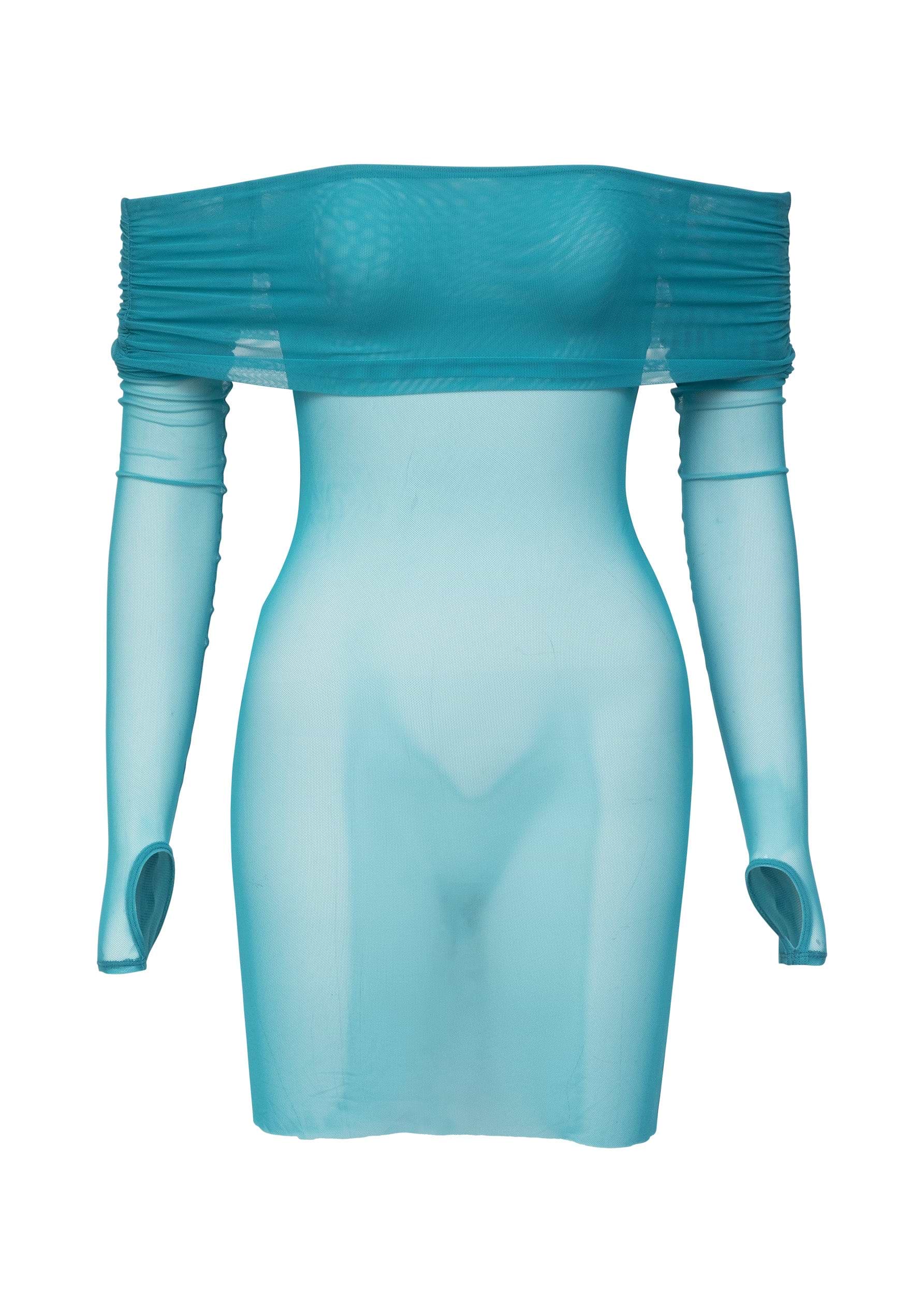 LENA TURQUOISE STONE - MINI DRESS