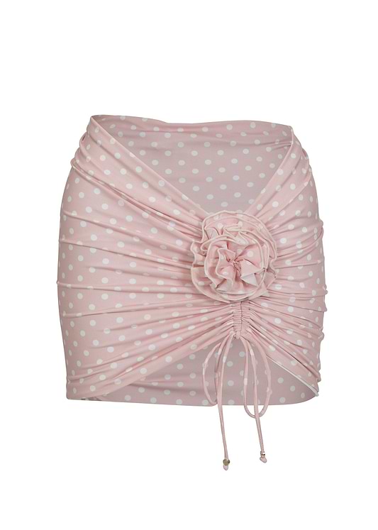 STEFANI PEACH POLKA - SKIRT