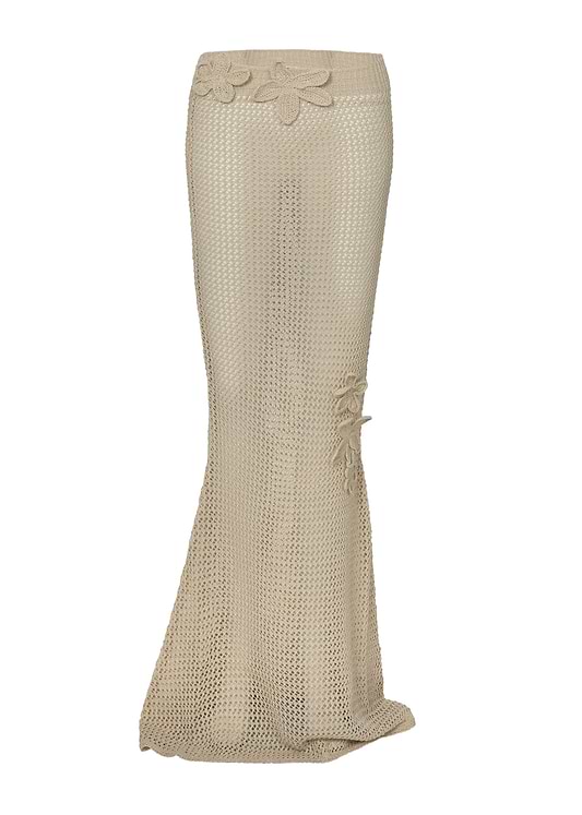 YOKO KNITTED SAND - SKIRT