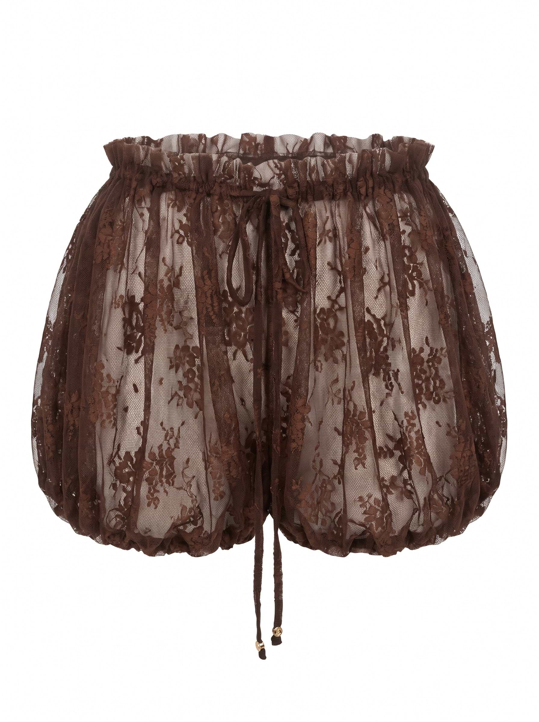 DOTTY BROWN LACE - SHORTS
