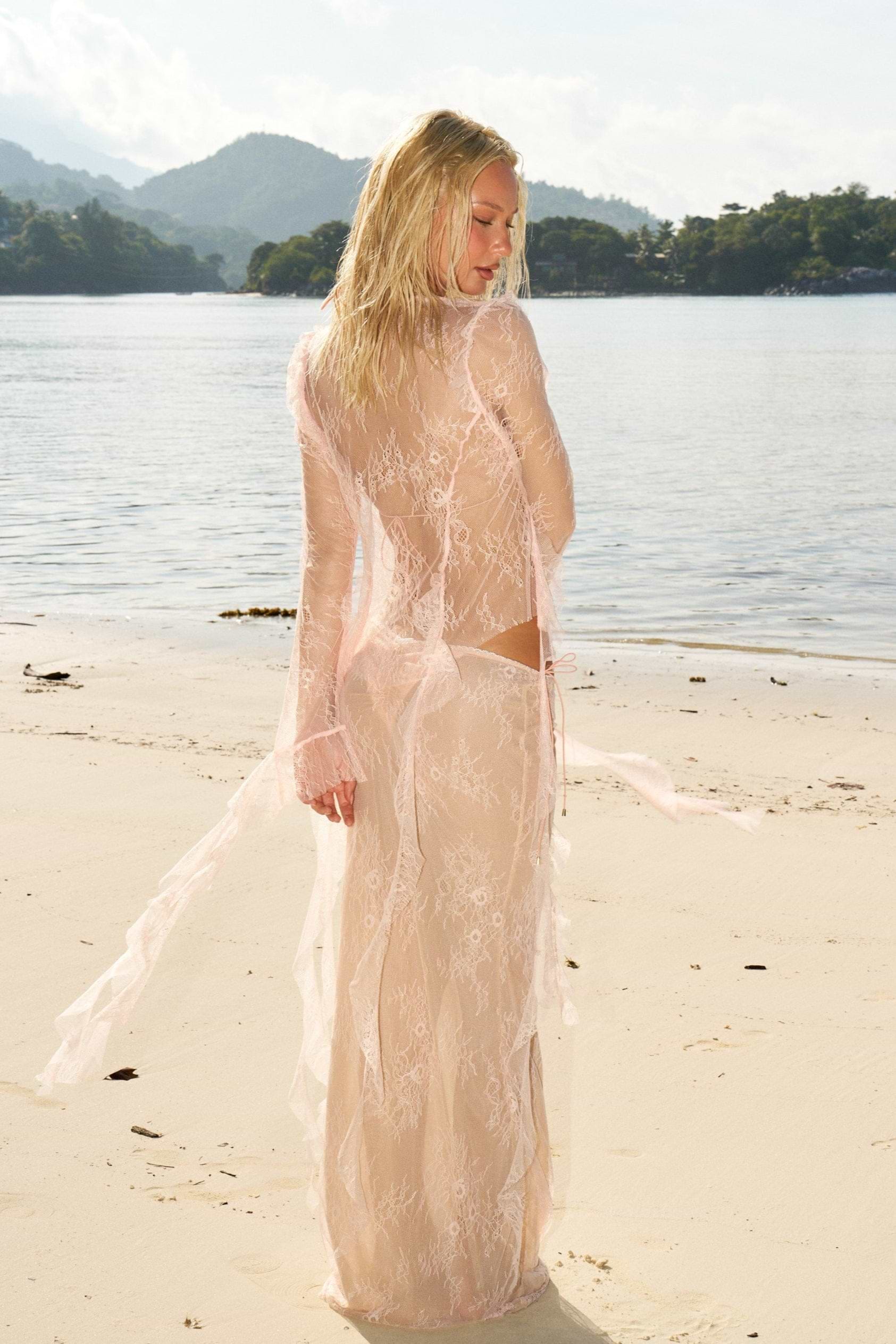 BALENA PEACH LACE - SKIRT