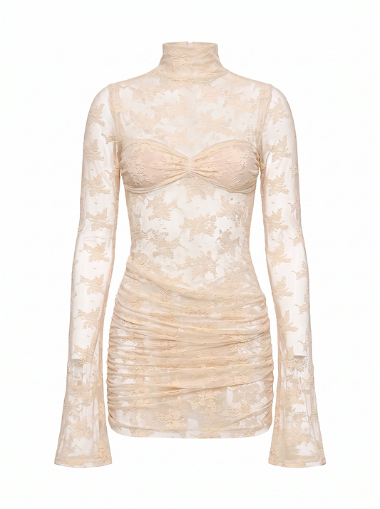 FRANNY BUTTER LACE - MINI DRESS