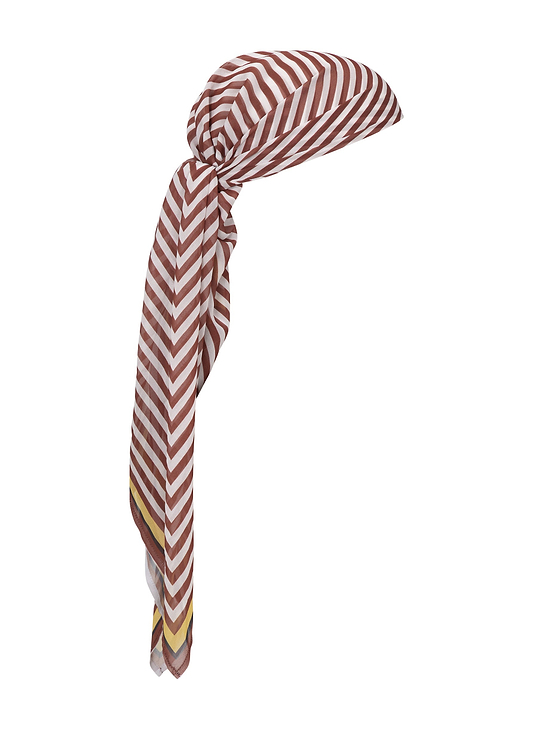 HEAD SCARF - RUSSET STRIPES