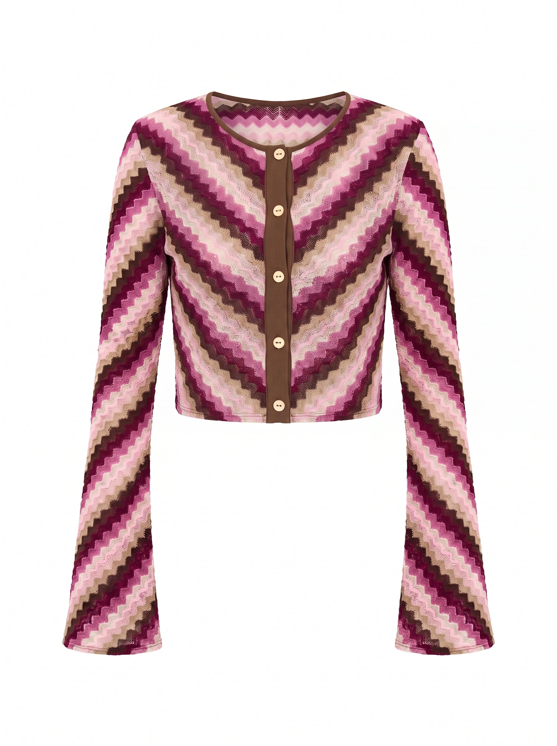 MADDY CHEVRON KNIT - CARDIGAN