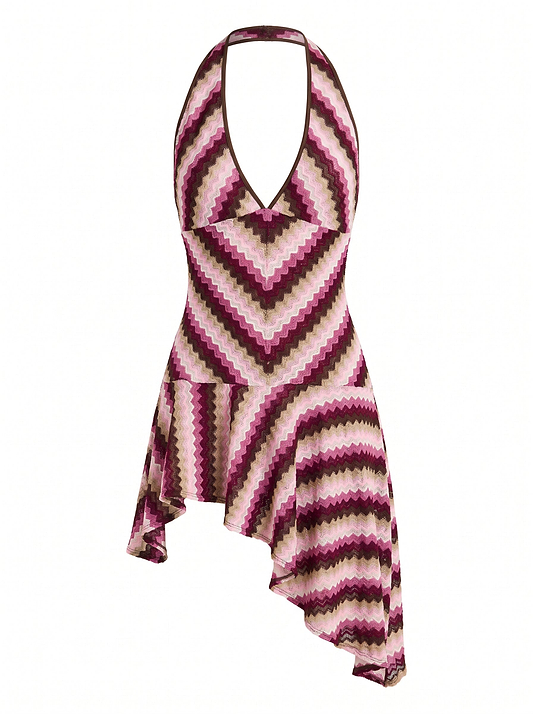 MADDY CHEVRON KNIT - MIDI DRESS