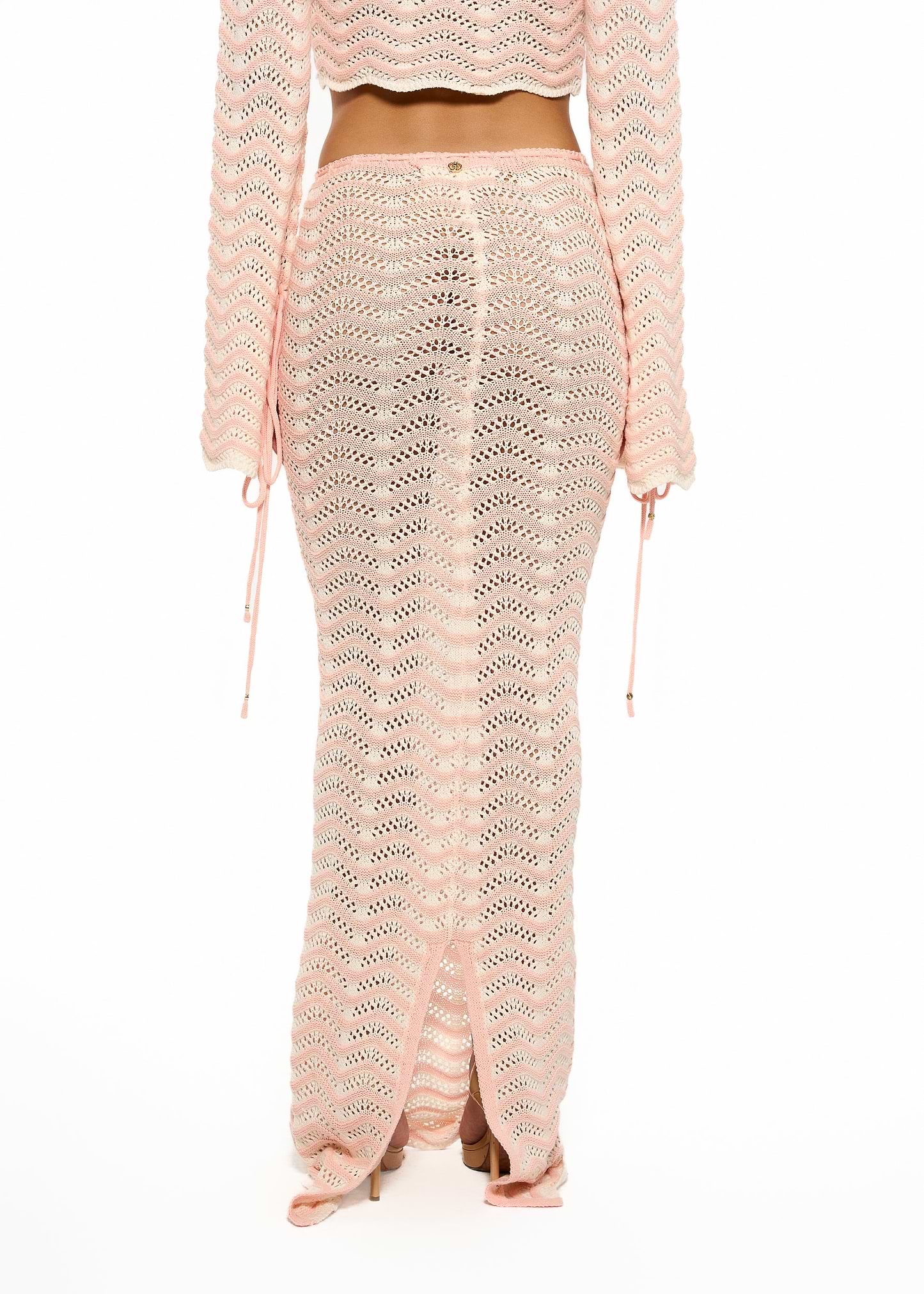 MIANA KNITTED PINK STRIPES - SKIRT