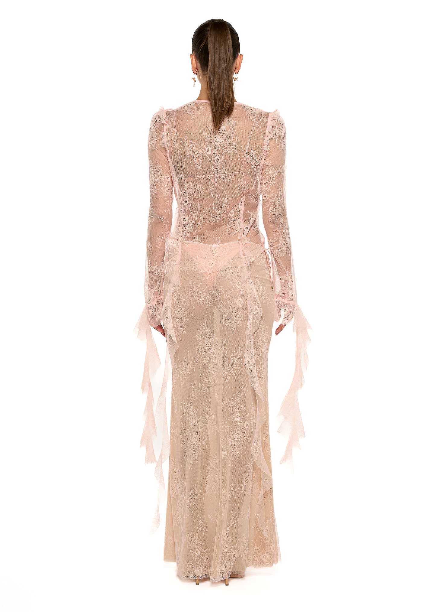 ALANA PEACH LACE - SHIRT