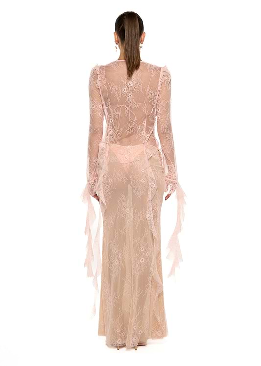 ALANA PEACH LACE - SHIRT