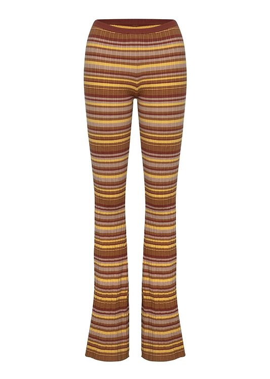 ANN TOFFEE RIB STRIPES - PANTS