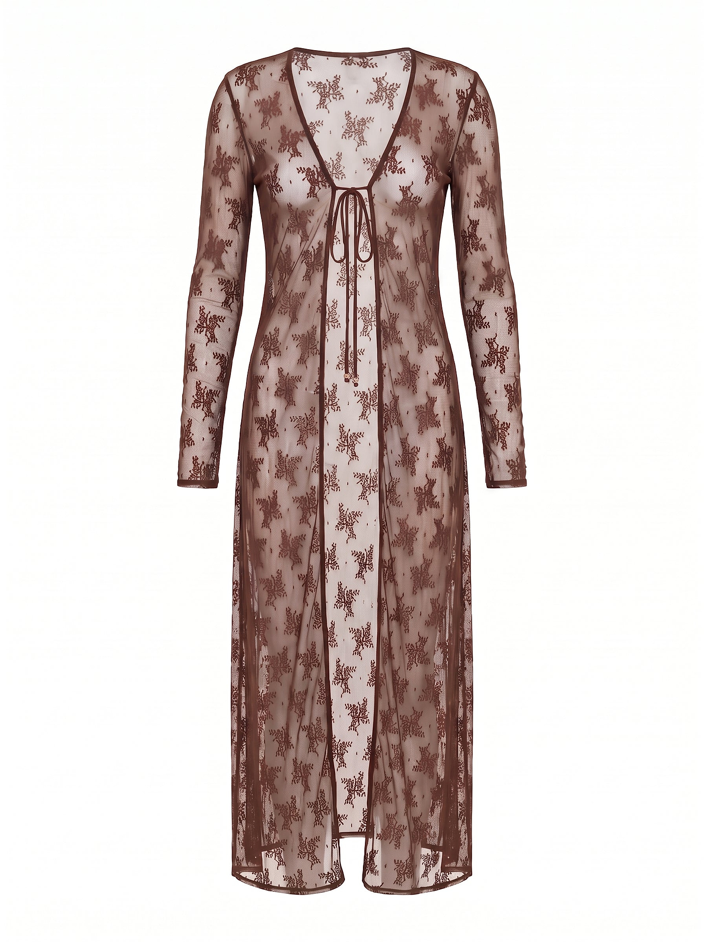 ZAHARA BROWN LACE - COVER UP