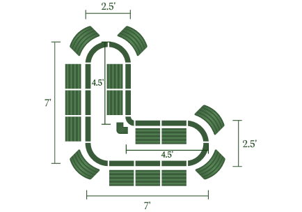 Configuration U-Shaped Jumbo | Vego Garden