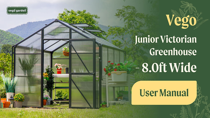Vego Junior Victorian Greenhouse - 8.0ft Wide