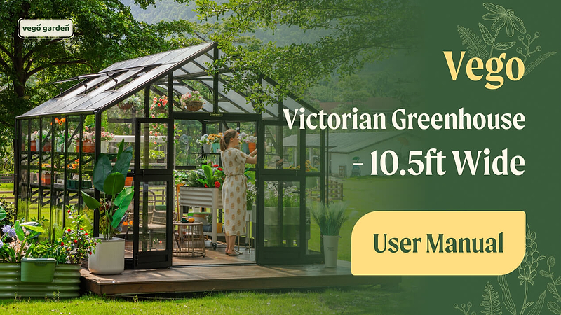 Vego Victorian Greenhouse - 10.5ft Wide
